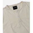thumbnail image 2 of Cuts Clothing Men's Curve Hem Henley 4 Way Stretch Tee T-Shirt (X-Large, Egg Shell), 2 of 3