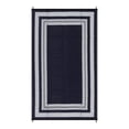 thumbnail image 1 of 9x12 Outdoor Rug – Waterproof Reversible Plastic Straw Mat – Modern Border – RV, Patio, Camping, Balcony, Deck, Backyard & Porch – Indoor/Outdoor, Navy and White, 1 of 8