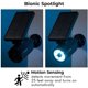 thumbnail image 3 of Bionic Spotlight Solar Spot Sensor de movimiento de 25 pies, paneles solares, impermeable, resistente a las heladas, patio, patio e iluminación exterior como se ve en la televisión, negro Fokelyi WRHS-20, 3 of 5
