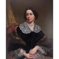 thumbnail image 2 of Joseph Oriel Eaton 15x18 Black Ornate Wood Framed Double Matted Museum Art Print Titled - Sarah Matilda Cheesman Gibson, 2 of 5