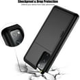 thumbnail image 5 of Samsung S20 FE Case with Card Holder Dual Layer Heavy Duty Protective Galaxy S20 FE Case Hidden Card Slot Slim Wallet Case for Samsung S20 FE 5G 6.5''(Black), 5 of 7