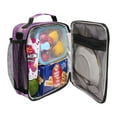 thumbnail image 4 of 10.5X9.5in Square Insulated Lunch Bag Leak-proof Lunch Box for Outdoor Work Picnic Hints Of Pink Marble, 4 of 6