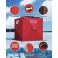 thumbnail image 6 of Ice Fishing Shelter,1-2 Person Pop-up Ice Fishing Tent 210D Ice Fishing Tent,Portable Hub-Style Shanty with Carrying Bag,Zippered Door,Wind Rope & Anchors, 6 of 8