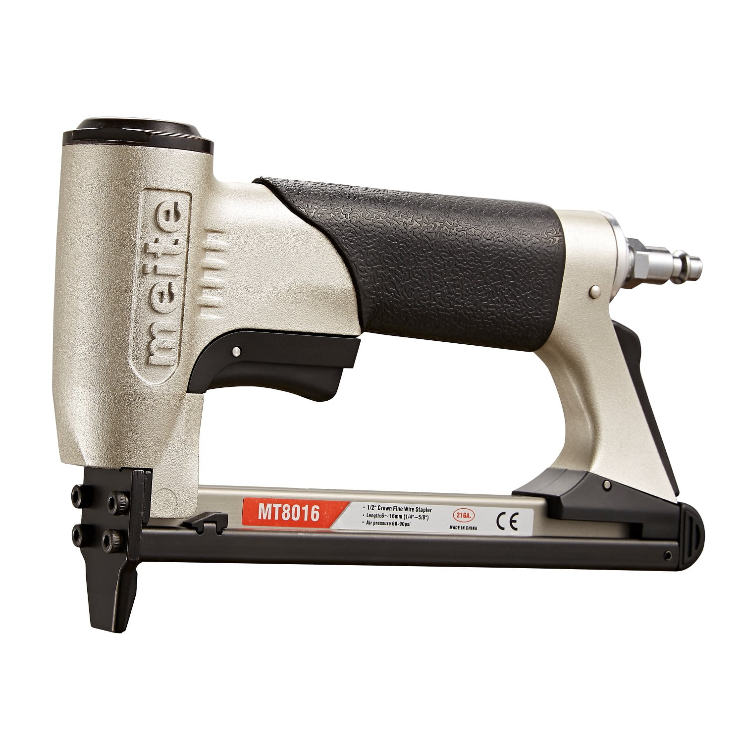 meite MT8016 Pneumatic Upholstery Stapler Air Staple Gun, Uses 21 Gauge