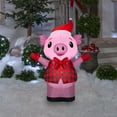 thumbnail image 2 of 3.5' Gemmy Airblown Christmas Pig in Christmas Vest Yard Decoration 119531, 2 of 2