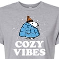 thumbnail image 3 of Peanuts - Snoopy - Puffer - Cozy Vibes - Juniors Cropped Cotton Blend T-Shirt, 3 of 6