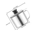 thumbnail image 2 of TABLZONE Grease Can 1Set Round Oil Filter Storage Container With Lid For Households, 2 of 8