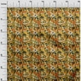 thumbnail image 3 of oneOone Tissu Velours Moutarde Foncé Abstrait Floral Matériel de Robe Tissu Imprimé au Mètre 58 Pouces de Large, 3 of 5