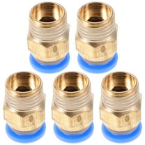 unbranded  5 Pcs Pneumatic Quick Push-in Fittings Threaded Straight Soaker Hose Connectors Air Compressor