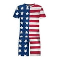thumbnail image 4 of cllios Independence Day Outfits for Men 2 Piece Patriotic Red White and Blue Graphic Tees Trendy Crewneck Top and Vintage Drawstring Shorts Sets Track Suits, 4 of 5