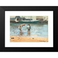 thumbnail image 2 of Winslow Homer 14x11 Black Modern Framed Museum Art Print Titled - Boys Wading (1873), 2 of 5
