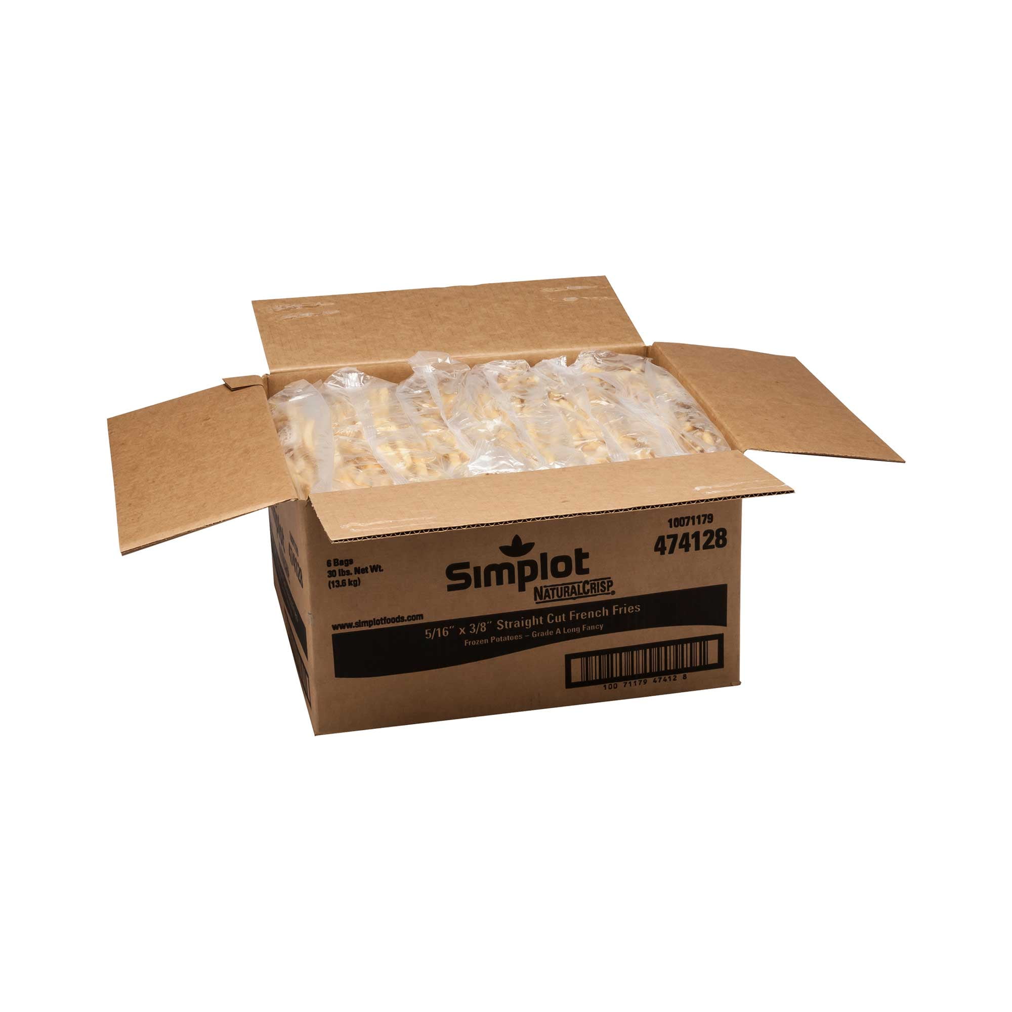 Simplot ClearlyCrisp NaturalCrisp Straight Cut Thin French Fry, 5 Pound 6 per case.