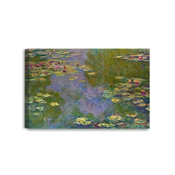 DECORARTS - Water Lilies Claude Monet Stretched Canvas Giclee Fine Art Print 24x16