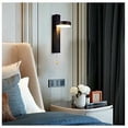 thumbnail image 2 of Luz de pared Led de 9W, tricolor seleccionable con interruptor giratorio de 360 °, luz de pared Led interior para sala de estar, dormitorio, cocina, 2 of 5
