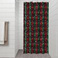 thumbnail image 2 of Red and Green Plaid Christmas Snow Pattern Shower Curtain 36"x72" ,Bathroom Decorative Shower Curtains Set with 12 Hooks,Modern Waterproof Washable Shower Curtain, 2 of 6