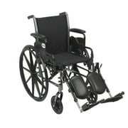 Drive Medical Cruiser III Light Weight Wheelchair with Flip Back Removable Arms, Desk Arms, Elevating Leg Rests, 18" Seat