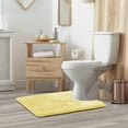 thumbnail image 3 of Nestl Contour Absorbent Memory Foam Bath Mat Set Bathroom Rug, Mellow Yellow, 24"x20", 3 of 7