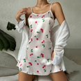 thumbnail image 1 of Camisón de seda con estampado Floral para mujer, lencería Sexy de satén, minivestido para el hogar qym unisex, 1 of 2