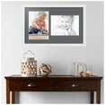 thumbnail image 2 of ArtToFrames Collage Photo Picture Frame with 2 - 8.5x12" Openings, Framed in White with Mountain Grey and Black Mats (CDM-3966-776), 2 of 8