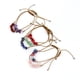 thumbnail image 3 of Xiao Hua Pulsera de cuentas hecha a mano, ideal para hombres y mujeres, con hilo de cera marrón y piedra natural irregular, pulsera de grava de playa (azul), 3 of 5