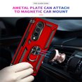 thumbnail image 3 of K-Lion For Samsung Galaxy Z Fold4,Slim Magnetic Degree Rotating Shockproof Ring Holder Stand Hard PC Case Cover,Red, 3 of 7