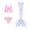 B, variant on 【Uhome】3PCS Girls Mermaid Tail Swimsuit Cute Costume Set with Fish Tail Kids Beach Bikini Bath Suit 3-12Y