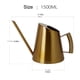 thumbnail image 3 of Cubo de riego de acero inoxidable dorado de 1500ML con pico largo, 3 of 4