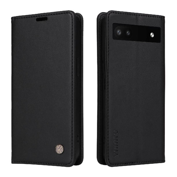 Funda para Google Pixel 6A Estuche de Cuero PU Tipo Cartera con Ranuras para Tarjetas y Cierre Magnético