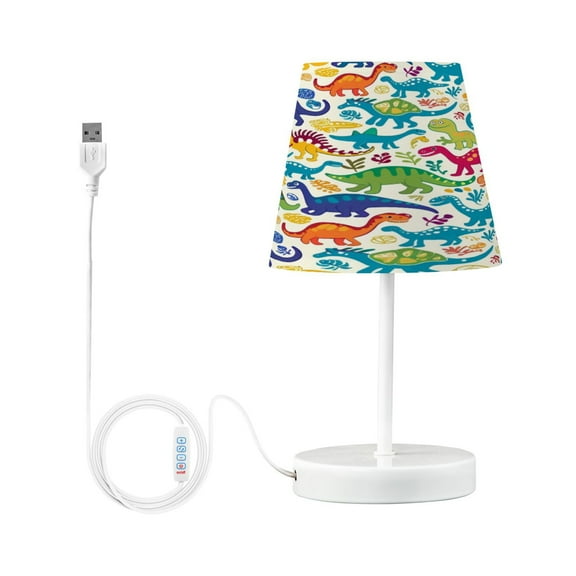 Cartoon Colorful Dinosaurs Desk Lamp LED Table Nightstand Lamps with 3 Color Temperatures for Home Bedroom Living Room Decor 6x11