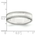 thumbnail image 2 of 925 Sterling Silver 5mm Design Edge Band Ring Size 8, 2 of 6