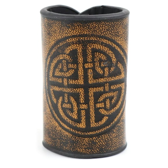 Vintage Inspired PU Leather Hair Ties Stylish Hairpiece Festival Accessory With Mjolnir Vegvisir Artwork Unisex Gift