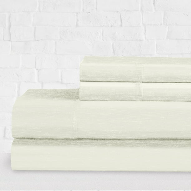 Soft Heather Jersey Knit 4Piece Sheet Set