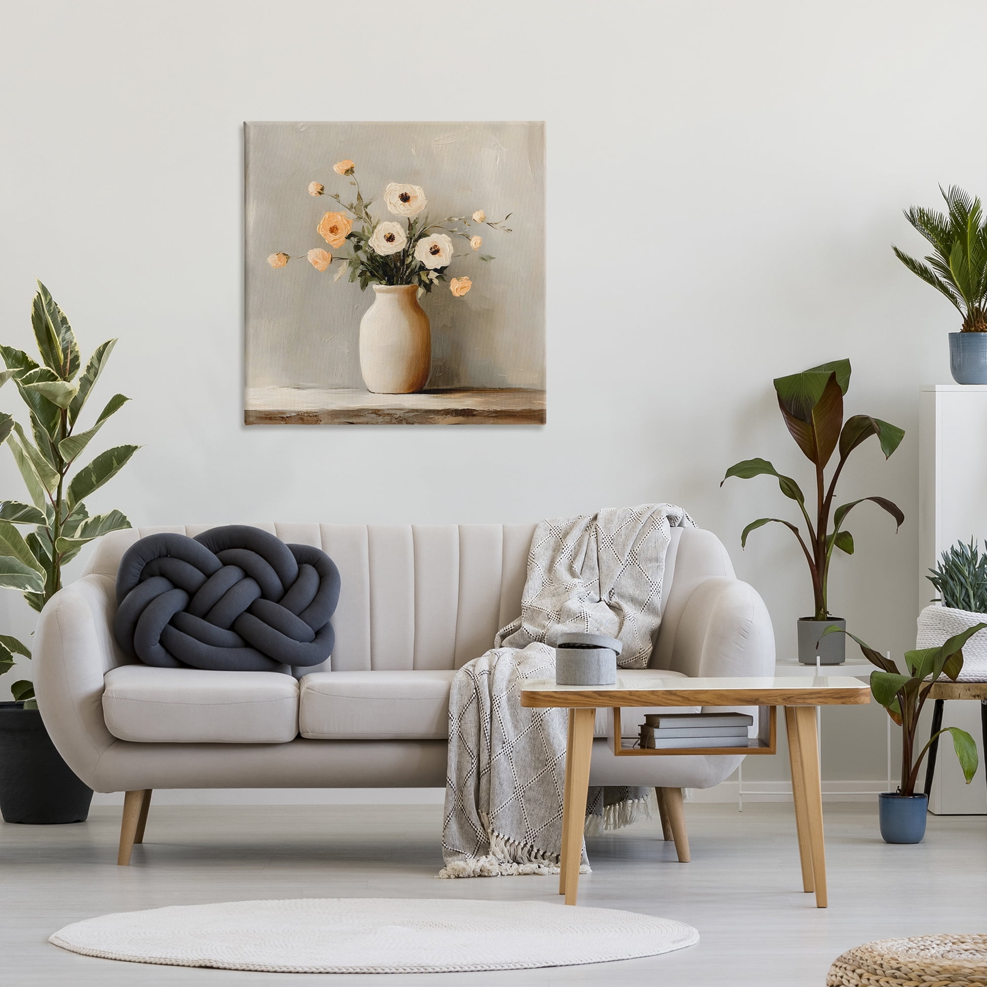 Stupell Industries Simple Floral Vase in Pastels Canvas Wall Art, design by Creative Studio