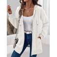 thumbnail image 7 of Zeagoo Women's Zip Up Hoodies Long Fleece Tunic Sweatshirts Casual Oversized Fall Coats Trendy Winter Hoodie, 7 of 7