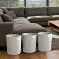 thumbnail image 4 of Stylish Large Capacity Open Top Can For Kitchen Living Room And Bathroom Sleek Design 3PCS, 4 of 5