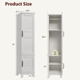 thumbnail image 2 of GarveeHome 72" Narrow Armoire Wardrobe Closet with 2 Doors, Adjustable Shelves & Hanging Rod, Wooden Bedroom Storage Cabinet, Rustic White, 2 of 8