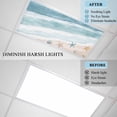 thumbnail image 4 of 1 Pack Summer Beach Fluorescent Light Covers for Ceiling Lights Abstract Gradient Green Ocean Waves Starfish Seashell Magnetic Ceiling Light Covers Overhead Light Filters for Office Classroom Home, 4 of 9