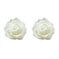 thumbnail image 3 of 50 piezas de flores biónicas artificiales Bewildely rosas de simulación de espuma PE Blanco crema 2piezas, 3 of 6