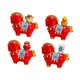 thumbnail image 1 of 4 piezas de estatua de caballo, figura de Feng Shui chino, resina, artesanía fina, obra de arte Rojo, 1 of 6