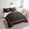 thumbnail image 3 of Manfei Fishing Hooks Bedding Comforter Set 7pcs, Vintage Farmhouse Lake House King Bedding Sets, Black Barn Door Bed Sheets, Super Cozy Room Decor, 3 of 8