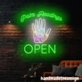 thumbnail image 4 of Handmadetneonsign Palm Readings Open Neon Sign, Palm Reader Wall Art, Palm Reading Wall Decor 040602, 4 of 5