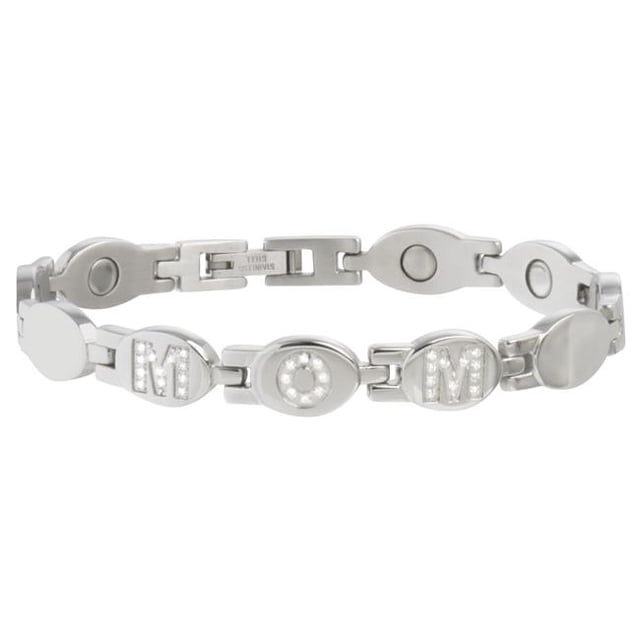Mom Stainless Gem Magnetic Bracelet - Small
