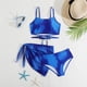 thumbnail image 1 of Traje de baño de 2 piezas para mujer, trajes de baño para mujer, traje de baño de verano estampado hawaiano de tres piezas para niños, top de poliéster para niños, 1 of 9