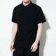 thumbnail image 2 of Camisas De Vestir Para Hombre 5xl Novedad de verano, camisa de estilo étnico, camisa de Color sólido, camisa de manga corta delgada con cuello levantado y botones para hombre (Black, M), 2 of 6