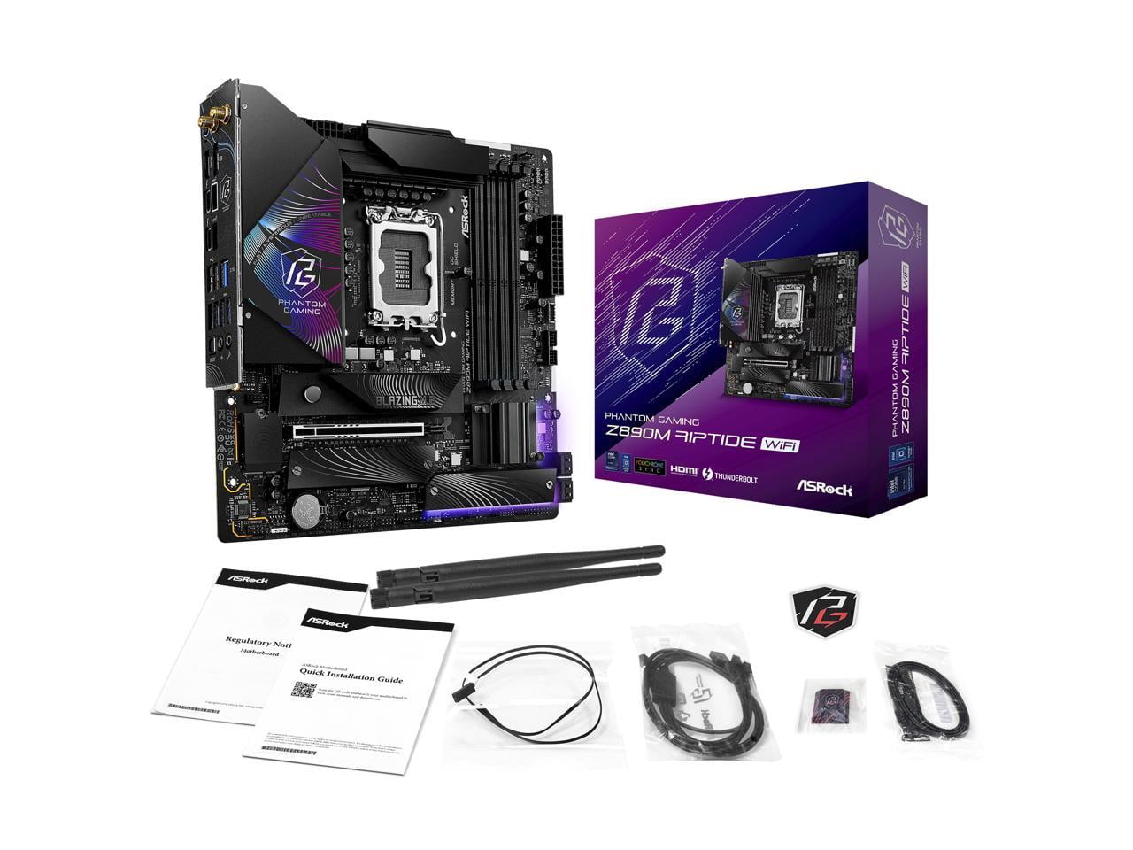 ASRock Z890M Riptide WiFi LGA 1851 Intel Z890 SATA 6Gb/s Micro ATX Motherboard