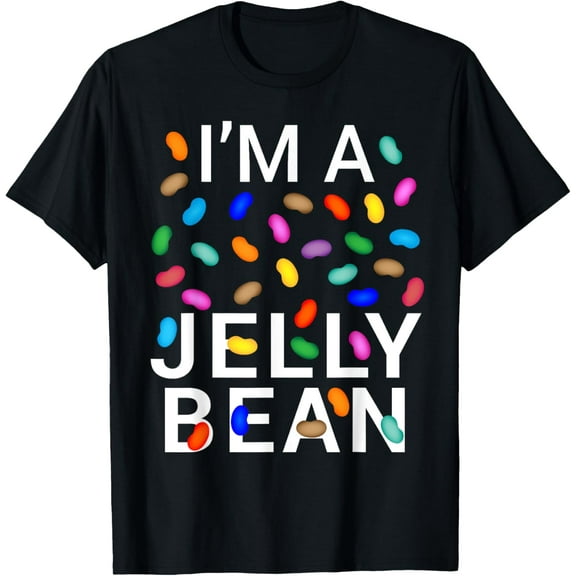 I'm Jelly Bean Halloween Candy Costume T-Shirt men and women can wear, black, white, gifts