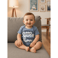 thumbnail image 4 of Argulvti 2Pcs Infant Boy Summer Outfit Crew Neck Short Sleeve Letters Embroidery Romper and Elastic Waist Shorts Set, 4 of 6