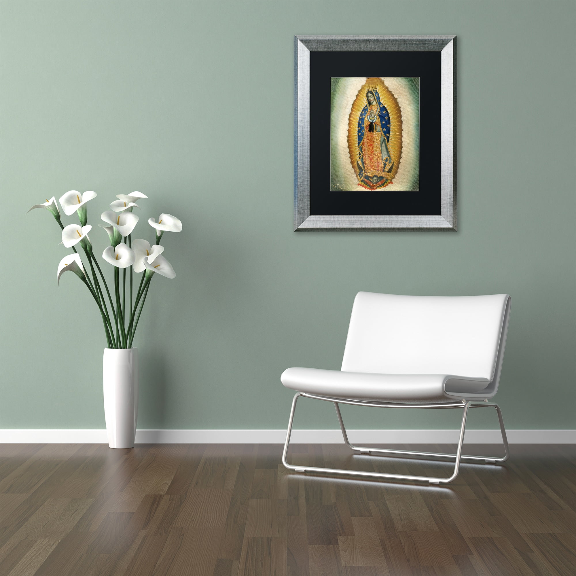 Trademark Fine Art "The Virgin" Canvas Art by Masters Fine Art, Black Matte, Silver Frame