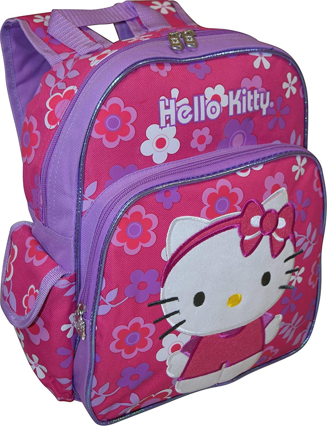 Hello Kitty Flower Shop Deluxe Embroidered 12 inch School Bag Backpack