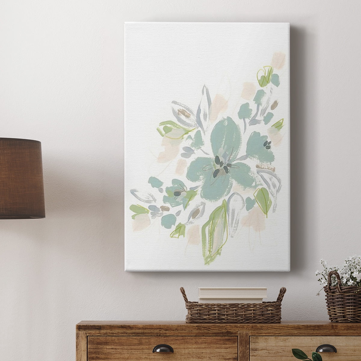 Seafoam Petals II Premium Gallery Wrapped Canvas - Ready to Hang
